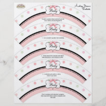 Baby showermuffindekor - den franska pilbågen pric flygblad designs