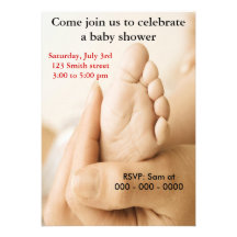 Baby showerpåbörjandekort inbjudan
