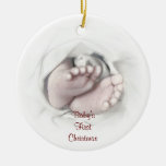 Baby skissar första jul bebis somfoten ritar julgransdekoration