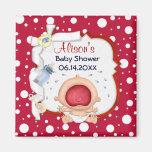 Baby som skrålar den roliga neutrala baby shower magneter