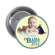 Babyar för OBAMA BIDEN 2012 politisk pinbackända Knapp