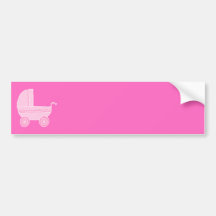 Babybarnvagn. Tända - den rosa och ljusa pink.en Bildekal