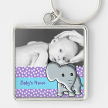 Babyelefant/foto Nyckel Ring