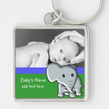 Babyelefant/foto Nyckel Ring