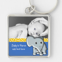 Babyelefant/foto Nyckel Ring
