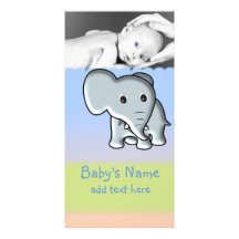 Babyelefantmeddelande Fotokort Mall