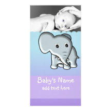 Babyelefantmeddelande Skräddarsydda Fotokort