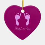 Babyfotspår (flickan) (Doorhanger) Jul Dekorationer