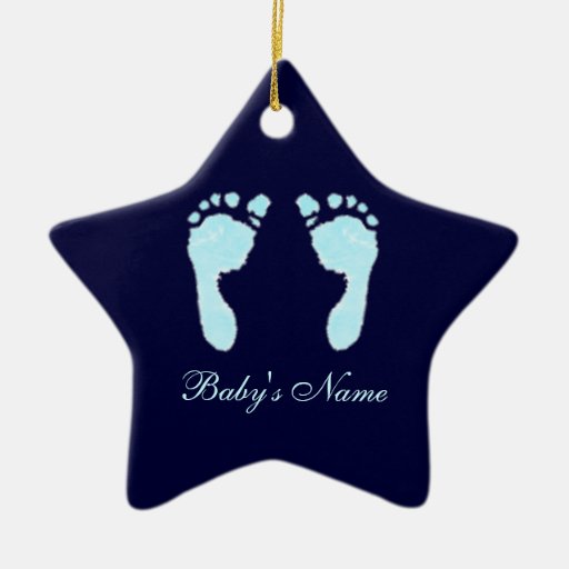 Babyfotspår (pojken) (Doorhanger) Julgransdekorationer