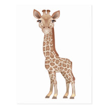 Babygiraff Vykort