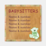 Babysitters listar mallmagneten kylskåpmagneter