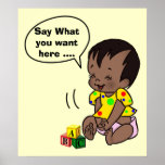 Babytecknad som personifierar - affischen