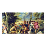 Bacchanal på Andros efter en målning Fotokort