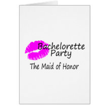 Bachelorette party maid of honor hälsnings kort