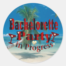 Bachelorette party runda klistermärken