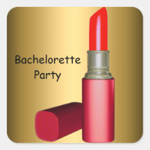 Bachelorette partyläppstift som gifta sig Bachelor Fyrkantigt Klistermärke