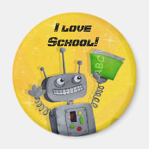 Back to schoolrobot kylskåpmagneter