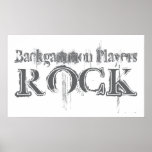 Backgammonspelare vaggar affischer