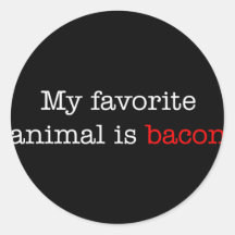 Baconfavoritdjur Klistermärke