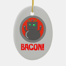 Baconrobot Julgransdekoration