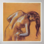 Badareuttorkning hon själv, C. 1892, Edgar Degas Affisch