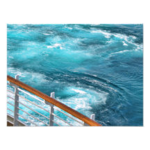 Bahamas kryssning - turkosvak fotografiskt tryck