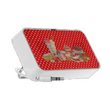 Bakelser ett Polkadots klotter Bärbarahögtalare
