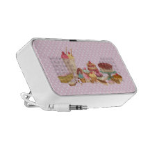 Bakelser ett Polkadots klotter Notebook Högtalare