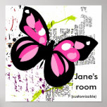 Bakgrund 3 b, Jane'sroom, (anpassadet) Print