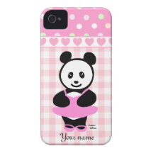 Balettdansör för personligKawaii Panda iPhone 4 Cases
