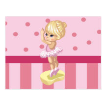 Ballerinaflickavykort
