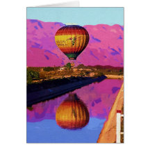 Ballong solnedgång, Palm Spring, Kalifornien Kort