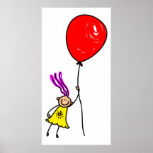 Ballongflicka Print