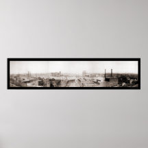 Baltimore hamn efter avfyrafotoet 1904 print
