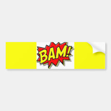 BAM COMICBOOK LÅTER HÖGA TECKNADTECKNADER FÖR HAND BILDEKALER