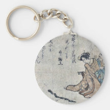 Bambuorm Ukiyoe Nyckel Ring