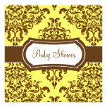Banan för älskvärd Dovey damastast baby shower för Kort För Inbjudningar