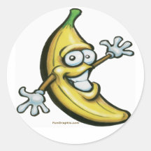 Banan Runda Klistermärken