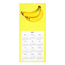 Bananen ringer och calendar kortet anpassade ställkort