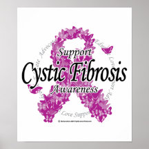 Band för Cystic Fibrosis av fjärilar Affisch
