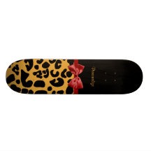 Band för svart och guld- Leopardtryck för trendig  Skate Decks