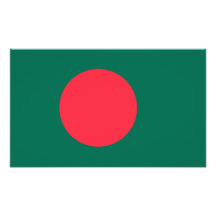 Bangladesh - bangladeshisk flagga fotografiskt tryck