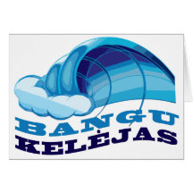 Bangos (waves) hälsnings kort