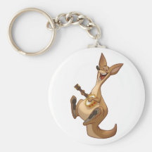 Banjo-Strummin' känguru Keychain Nyckelringar