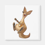 Banjo-Strummin' kängurumagnet Magnet För Kylskåp