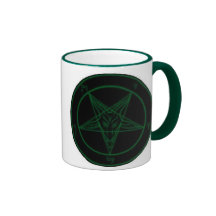 Baphomet i grönt kaffe kopp