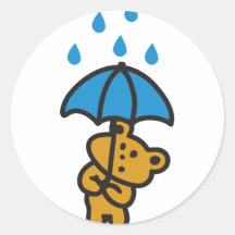Bär im Regen Sticker