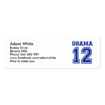 Barack Obama 2012 Visitkort