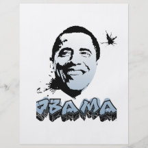 Barack Obama ansikte Flyg Blad