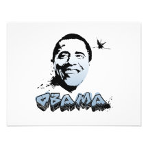 Barack Obama ansikte Anpassningsbara Inbjudningskort